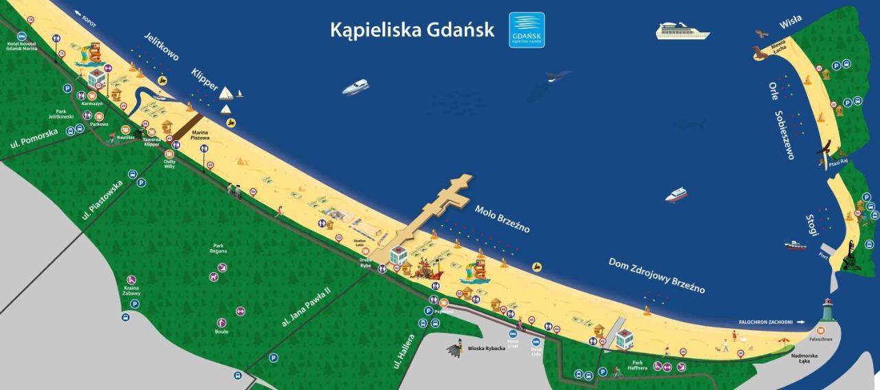 Sunny Sleeps 4 By The Beach With Garden Patio - Gdansk Przymorze Gdańsk Exterior foto